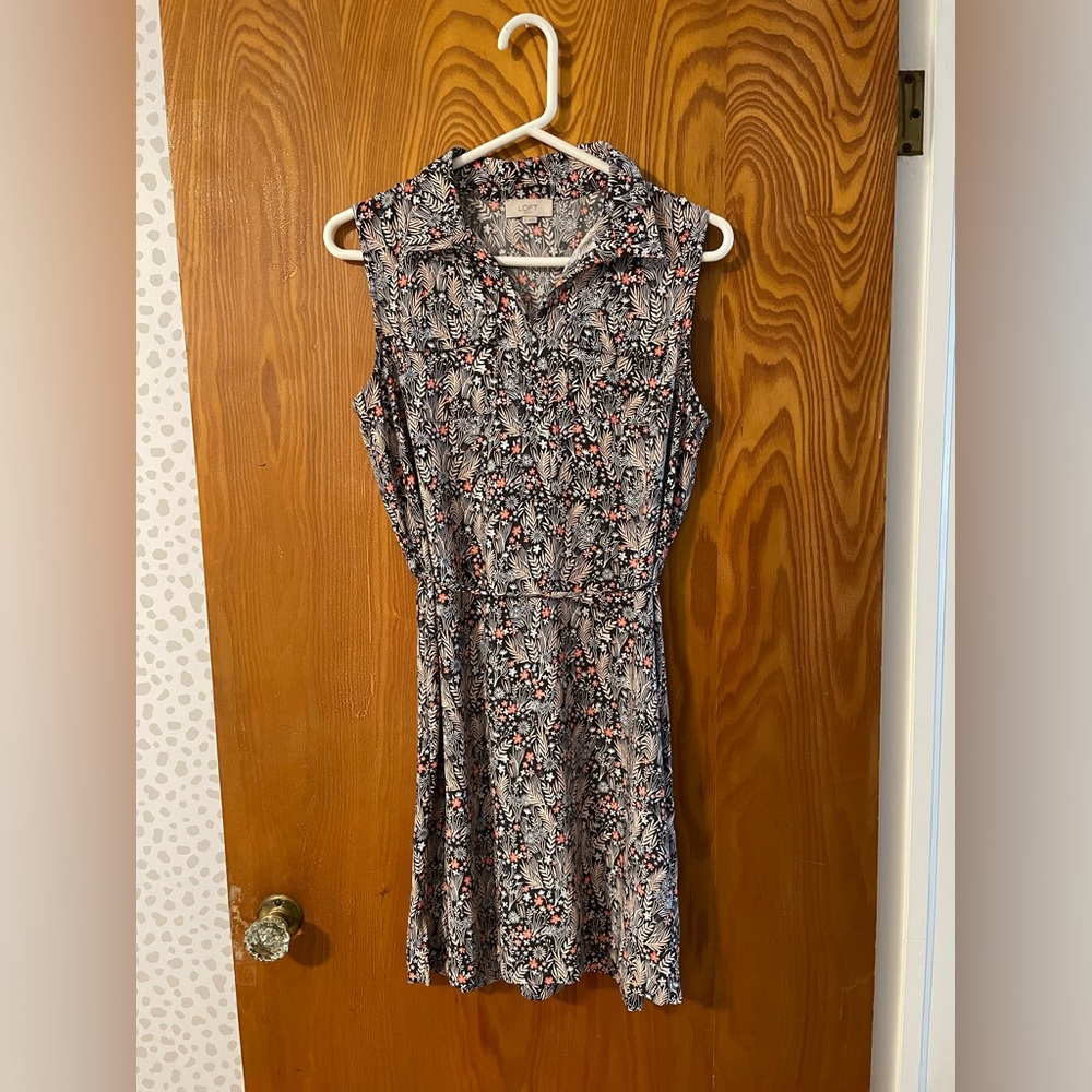 Loft Outlet Sleeveless Collared Dress